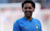 Soccer Football - FIFA World Cup 2026 - Brazil Training - Houston Dash & Dynamo Stadium, Houston, Texas, U.S. - June 28, 2026 Brazil's Marquinhos during training IMAGN IMAGES via Reuters/Troy Taormina