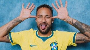 Neymar Jr. em ensaio para a Copa do Mundo 2026