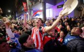 Soccer Football - FIFA World Cup 2026 - Round of 32 - Germany v Paraguay - Fans gather in Asuncion - Asuncion, Paraguay - June 29, 2026 Paraguay fans celebrate in Asuncion after the match REUTERS/Cesar Olmedo TPX IMAGES OF THE DAY