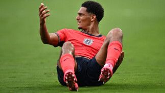 Soccer Football - FIFA World Cup 2026 - Group L - Panama v England - New York/New Jersey Stadium, East Rutherford, New Jersey, U.S. - June 27, 2026 England's Jarell Quansah reacts REUTERS/Dylan Martinez