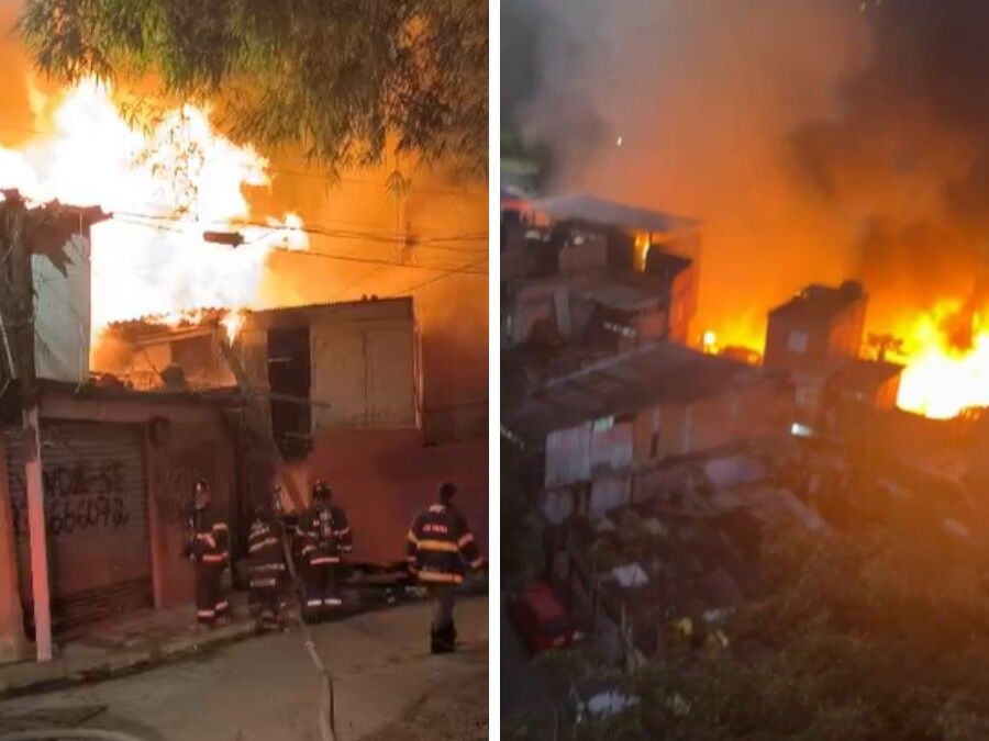 Incêndio atinge dez casas em Paraisópolis nesta quinta | TMC