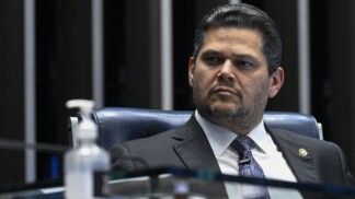 Presidente do Senado Federal, senador Davi Alcolumbre (União-AP) conduz sessão