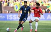Lucas Paqueta e Marawan Attia no amistoso Brazil x Egito