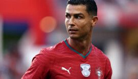 Cristiano Ronaldo em campo pela seleção de Portugal