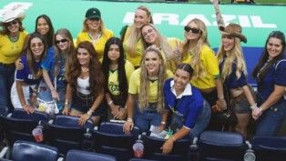 Sem Bruna Biancardi, 'selesposas' posam juntas após Brasil ganhar jogo na Copa do Mundo