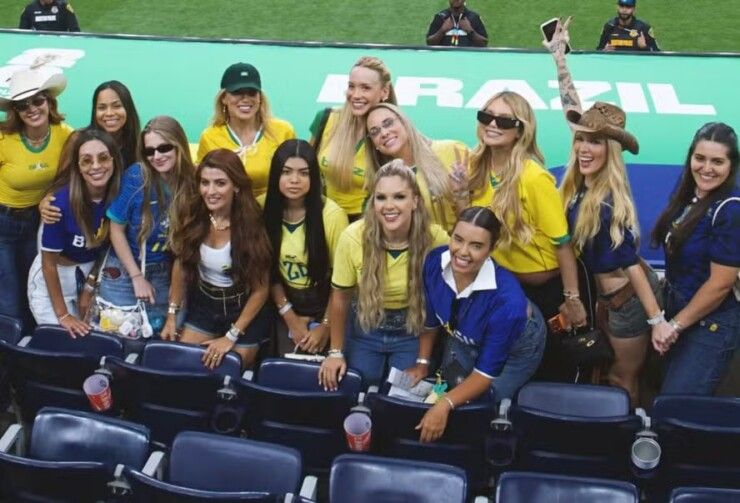 Sem Bruna Biancardi, 'selesposas' posam juntas após Brasil ganhar jogo na Copa do Mundo