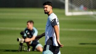 Centro de Treinamento do Sporting KC, em Kansas City, Kansas, Estados Unidos - 3 de junho de 2026. O argentino José López durante treinamento