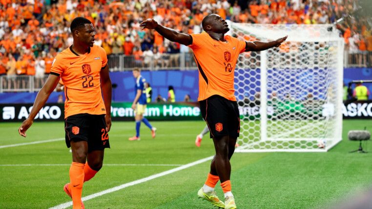Holanda faz gol contra a Suécia na Copa do Mundo 2026