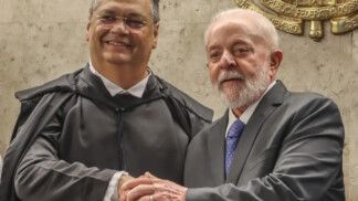 O Supremo Tribunal Federal (STF) realiza sessão solene de posse do novo ministro da Corte, Flávio Dino. Na foto o ministro Flavio Dino e o presidente Lula.