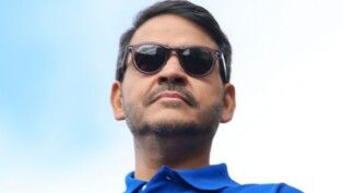 O advogado-geral da União, Jorge Messias, durante a 34ª edição de Marcha para Jesus na capital paulista, na manhã desta quinta-feira, 4 de junho de 2026. Fiéis fizeram uma caminhada de aproximadamente 4km, partindo da Estação da Luz até um mega palco montado na Praça Heróis da FEB, próxima ao Campo de Marte, na zona norte da cidade.