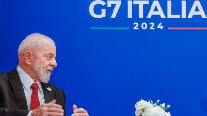 Presidente da República, Luiz Inácio Lula da Silva, durante Encontro com a Presidente do Conselho de Ministros da República Italiana, Giorgia Meloni , no Hotel Borgo Egnazia. Puglia – Itália