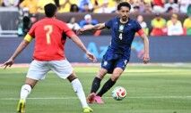 Marquinhos durante o amistoso internacional entre Brasil e Egito, disputado no Huntington Bank Field, em Cleveland, Ohio, Estados Unidos