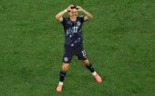 Maurício comemora o gol de honra do Paraguai na derrota por 4 a 1 para os Estados Unidos, pela primeira rodada do Grupo D da Copa do Mundo de 2022, em Los Angeles