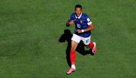 Kylian Mbappé comemora gol pela França contra Senegal na Copa do Mundo