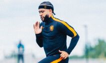Memphis Depay em treino da Holanda na Copa do Mundo