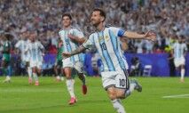 . O argentino Lionel Messi comemora após marcar o segundo gol da vitória da Argentina em Kansas City
