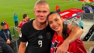 Erling Haaland e Isabel Haugseng Johansen