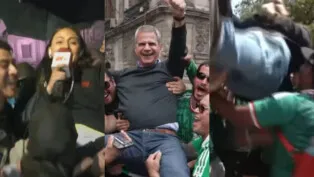 Torcida mexicana faz repórteres "voarem" em comemoração viral na Copa do Mundo