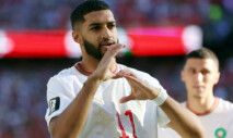 Saibari comemora gol de Marrocos contra a Escócia na Copa do Mundo 2026
