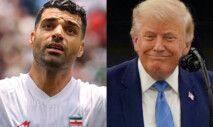 O atacante do Irã, Taremi, e o presidente dos Estados Unidos, Donald Trump