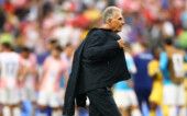 Croácia x Gana — Estádio da Filadélfia, Filadélfia, Pensilvânia, EUA — 27/06/2026. O técnico de Gana, Carlos Queiroz, reage após a partida.