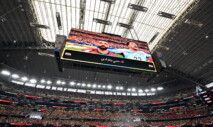 Estádio AT&T, em Dallas (EUA), no jogo entre Austrália e Egito