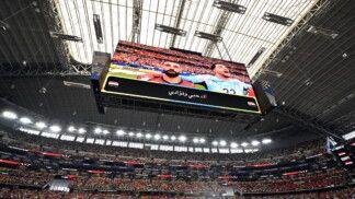 Estádio AT&T, em Dallas (EUA), no jogo entre Austrália e Egito