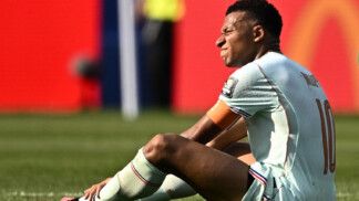 Mbappé na partida contra o Marrocos