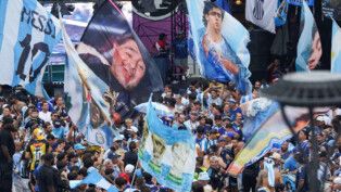 Torcida da Argentina antes da semifinal contra a Inglaterra