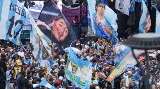 Torcida da Argentina antes da semifinal contra a Inglaterra