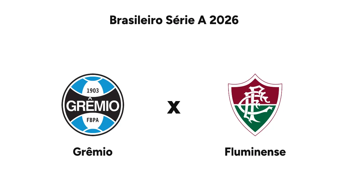 Grêmio x Fluminense: onde assistir ao vivo e horário | Campeonato Brasileiro Série A 2026