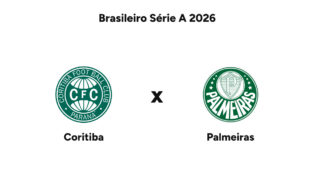 Onde assistir Coritiba x Palmeiras — Brasileiro Série A 2026