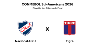 Onde assistir Nacional-URU x Tigre — CONMEBOL Sul-Americana 2026