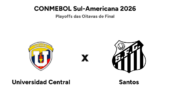 Onde assistir Universidad Central x Santos — CONMEBOL Sul-Americana 2026