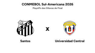 Onde assistir Santos x Universidad Central — CONMEBOL Sul-Americana 2026