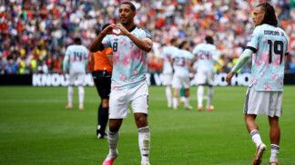 Soccer Football - FIFA World Cup 2026 - Round of 32 - Belgium v Senegal - Seattle Stadium, Seattle, Washington, U.S. - July 1, 2026 Belgium's Youri Tielemans celebrates scoring their third goal REUTERS/Agustin Marcarian