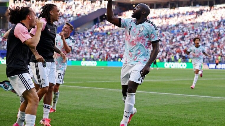 Soccer Football - FIFA World Cup 2026 - Round of 16 - United States v Belgium - Seattle Stadium, Seattle, Washington, U.S. - July 6, 2026 Belgium's Romelu Lukaku celebrates scoring their fourth goal REUTERS/Lee Smith