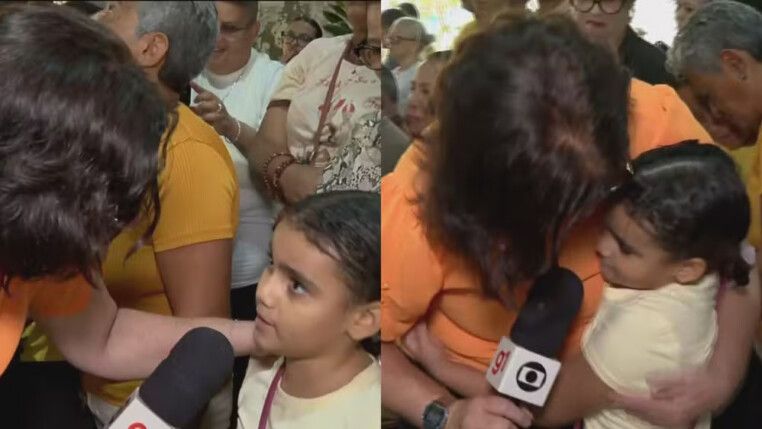 Entrevista da repórter Bianka Carvalho, da TV Globo, com menina que perdeu a mãe, viralizou nas redes sociais