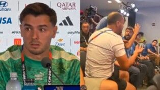 Bate-boca com Marcelo Courrege, repórter da Globo, interrompe entrevista coletiva do Marrocos