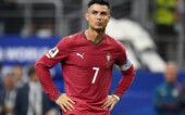 Soccer Football - FIFA World Cup 2026 - Round of 16 - Portugal v Spain - Dallas Stadium, Arlington, Texas, U.S. - July 6, 2026 Portugal's Cristiano Ronaldo looks dejected after the match as Portugal are eliminated from the World Cup IMAGN IMAGES via Reuters/Jerome Miron