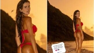 Deborah Secco esquenta redes sociais ao mergulhar em piscina gelada no Chile