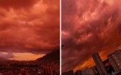 Céu de Caracas fica vermelho após terremotos deixarem destruição na Venezuela