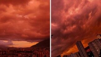 Céu de Caracas fica vermelho após terremotos deixarem destruição na Venezuela