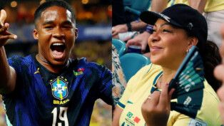 Endrick e a mãe, Cíntia Ramos