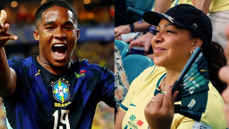Endrick e a mãe, Cíntia Ramos