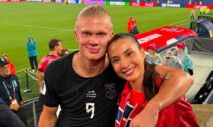 Erling Haaland e Isabel Haugseng Johansen
