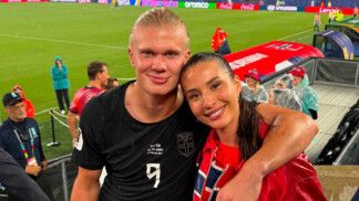 Erling Haaland e Isabel Haugseng Johansen