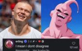 Erling Haaland aprova comparação com Majin Boo, vilão de "Dragon Ball Z"