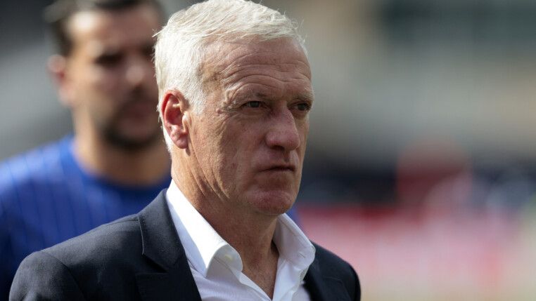 Soccer Football - FIFA World Cup 2026 - Quarter Final - France v Morocco - Boston Stadium, Foxborough, Massachusetts, U.S. - July 9, 2026 France coach Didier Deschamps at the end of the first half REUTERS/Brian Snyder