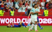 Soccer Football - FIFA World Cup 2026 - Round of 32 - Portugal v Croatia - Toronto Stadium, Toronto, Canada - July 2, 2026 Portugal's Goncalo Ramos celebrates after the match REUTERS/Mike Segar